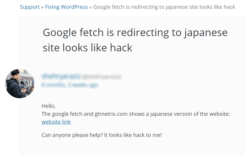 Hacked Website Japanese/Chinese seo spam
