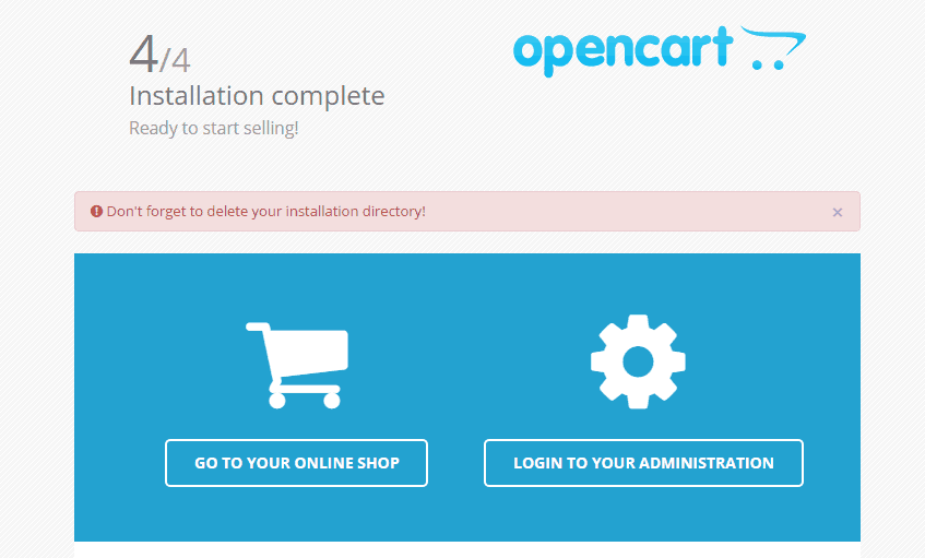 OpenCart Installation Folder
