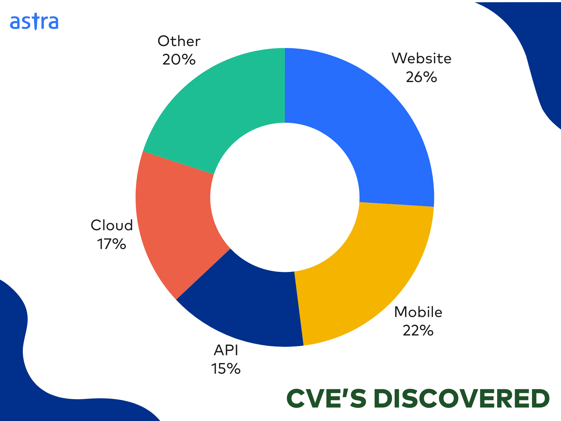 CVE's Discovered as percentages