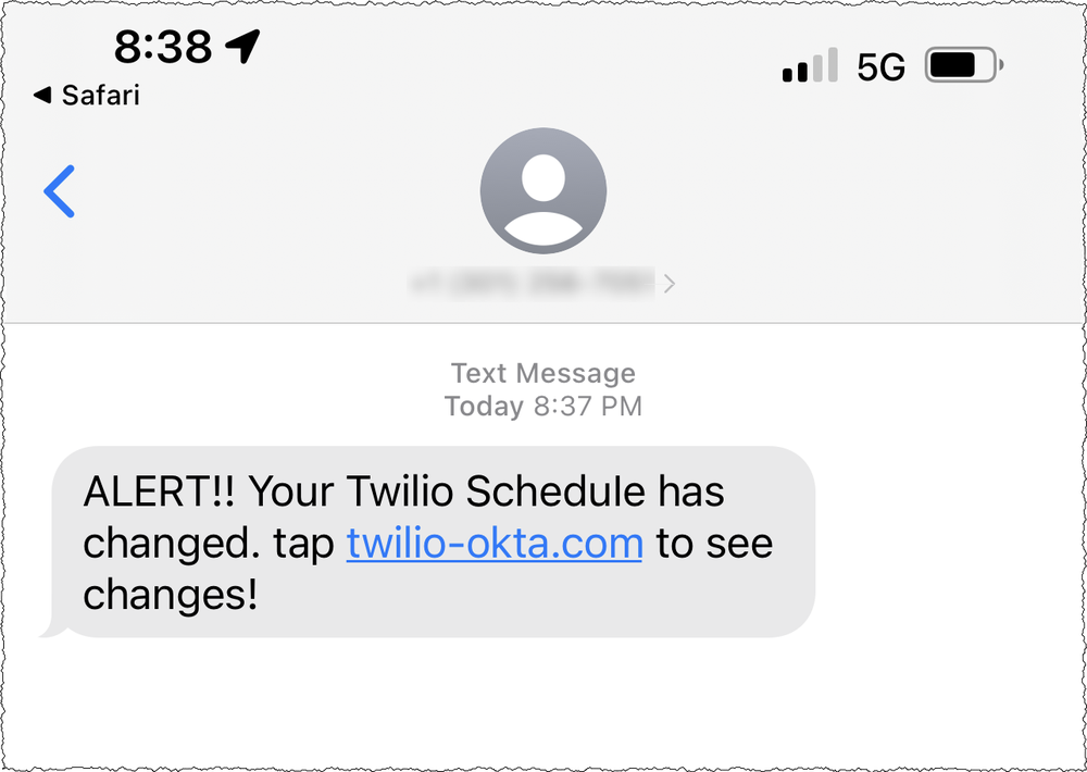Lack of cyber security in Twilio