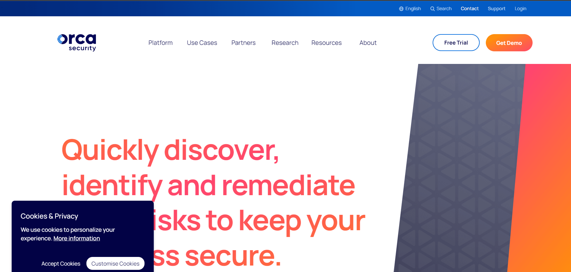 orca security website screenshot 