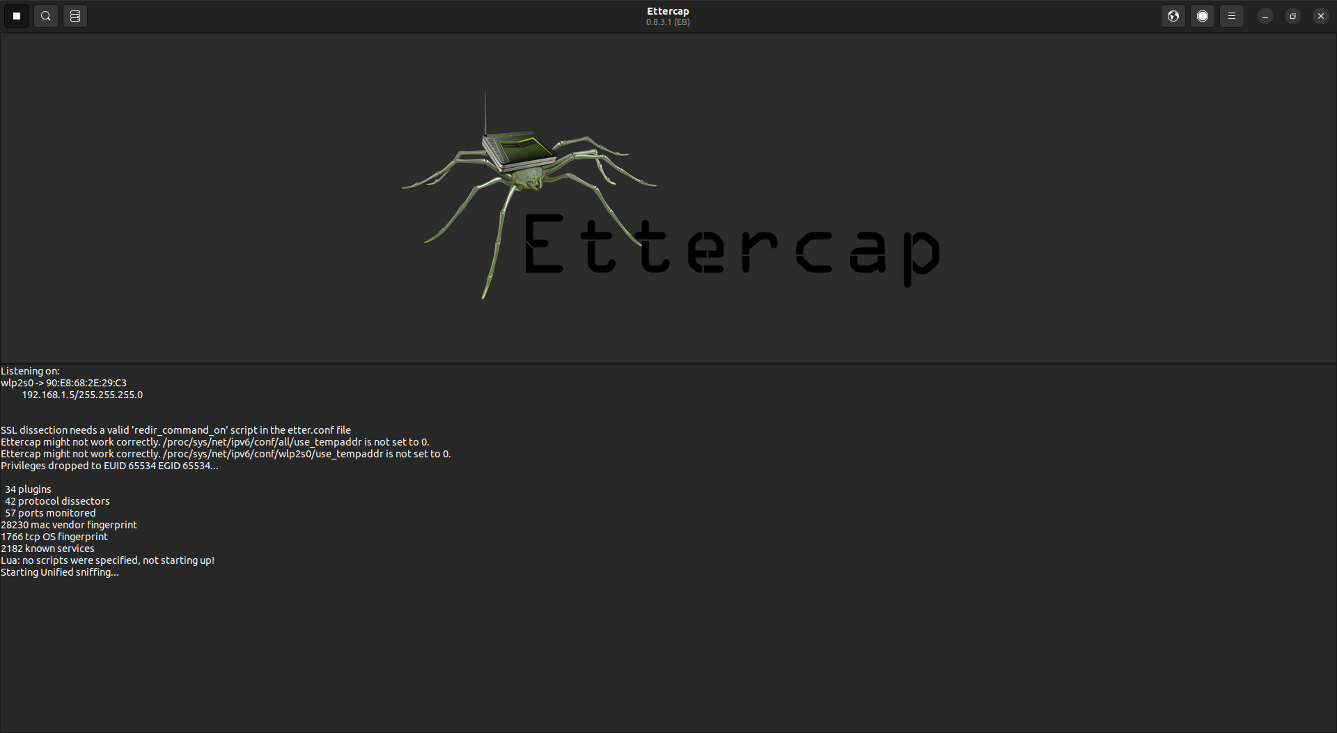 Ettercap - internal pentesting tool for security analysts