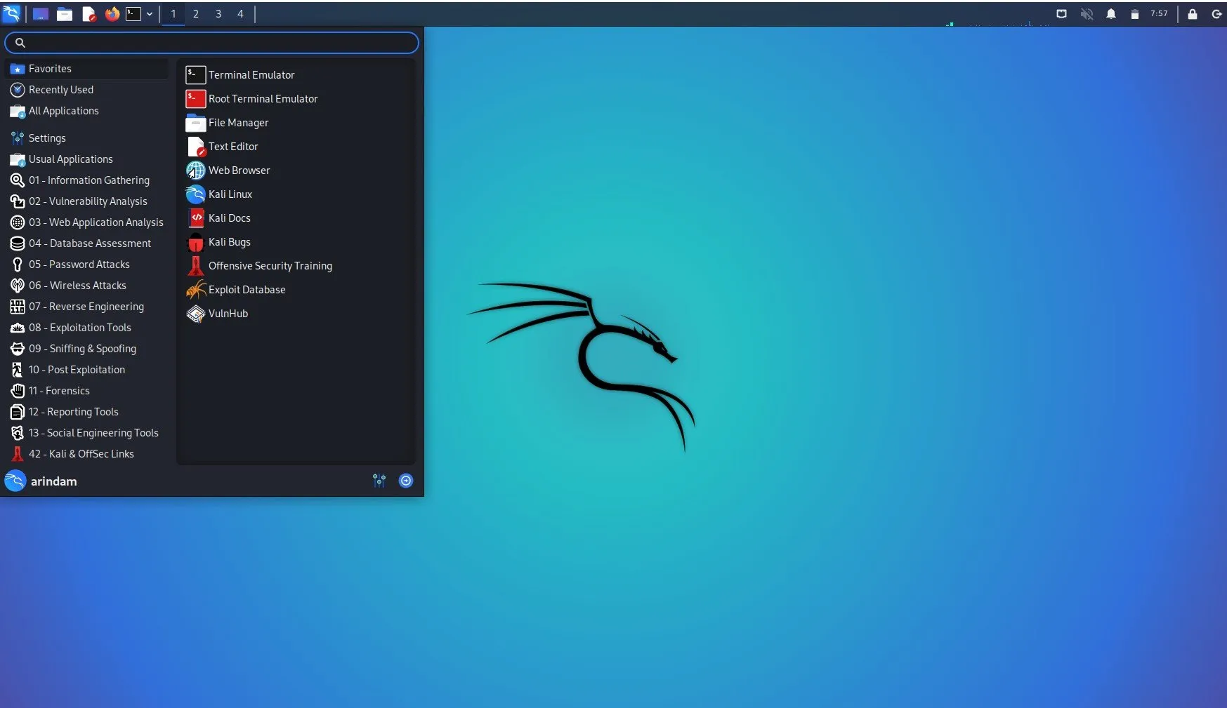 Kali-Linux - popular penetration testing OS for security analysts