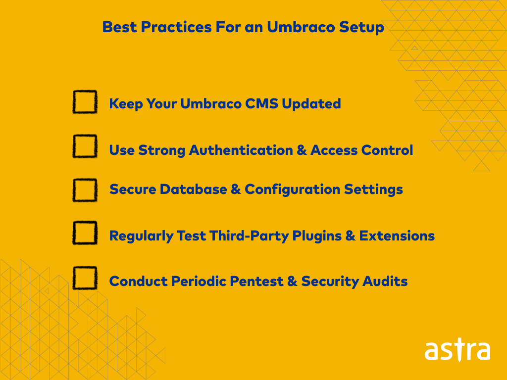 Umbraco checklist