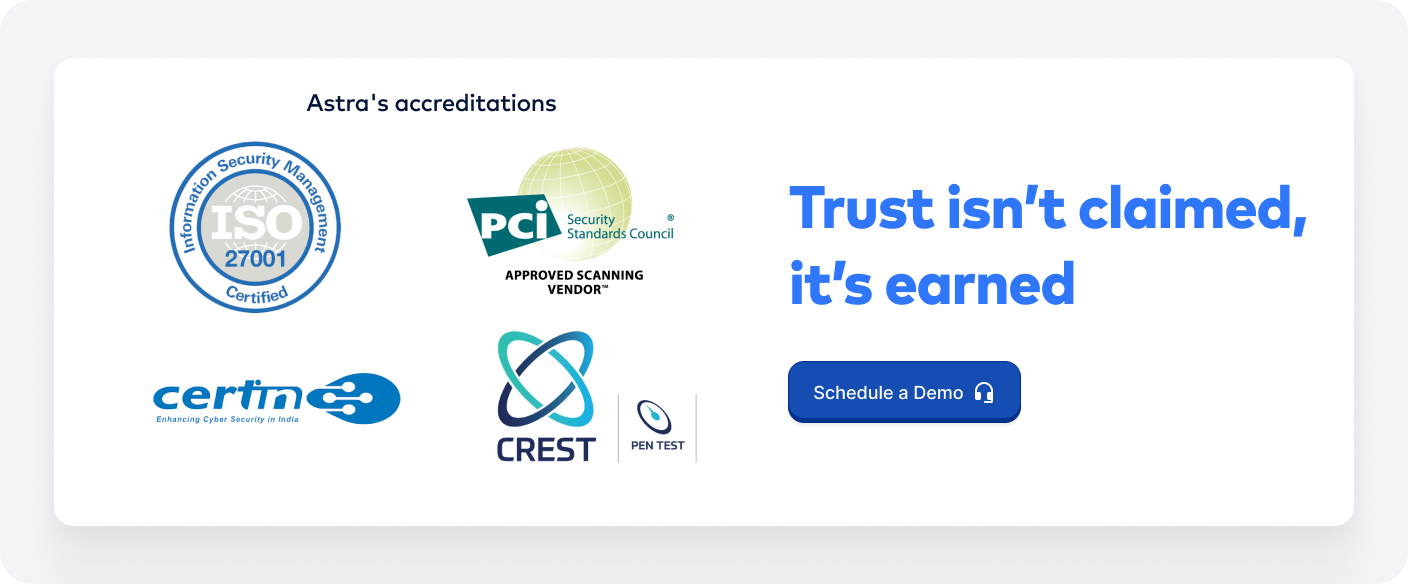 Astra Security Certificates